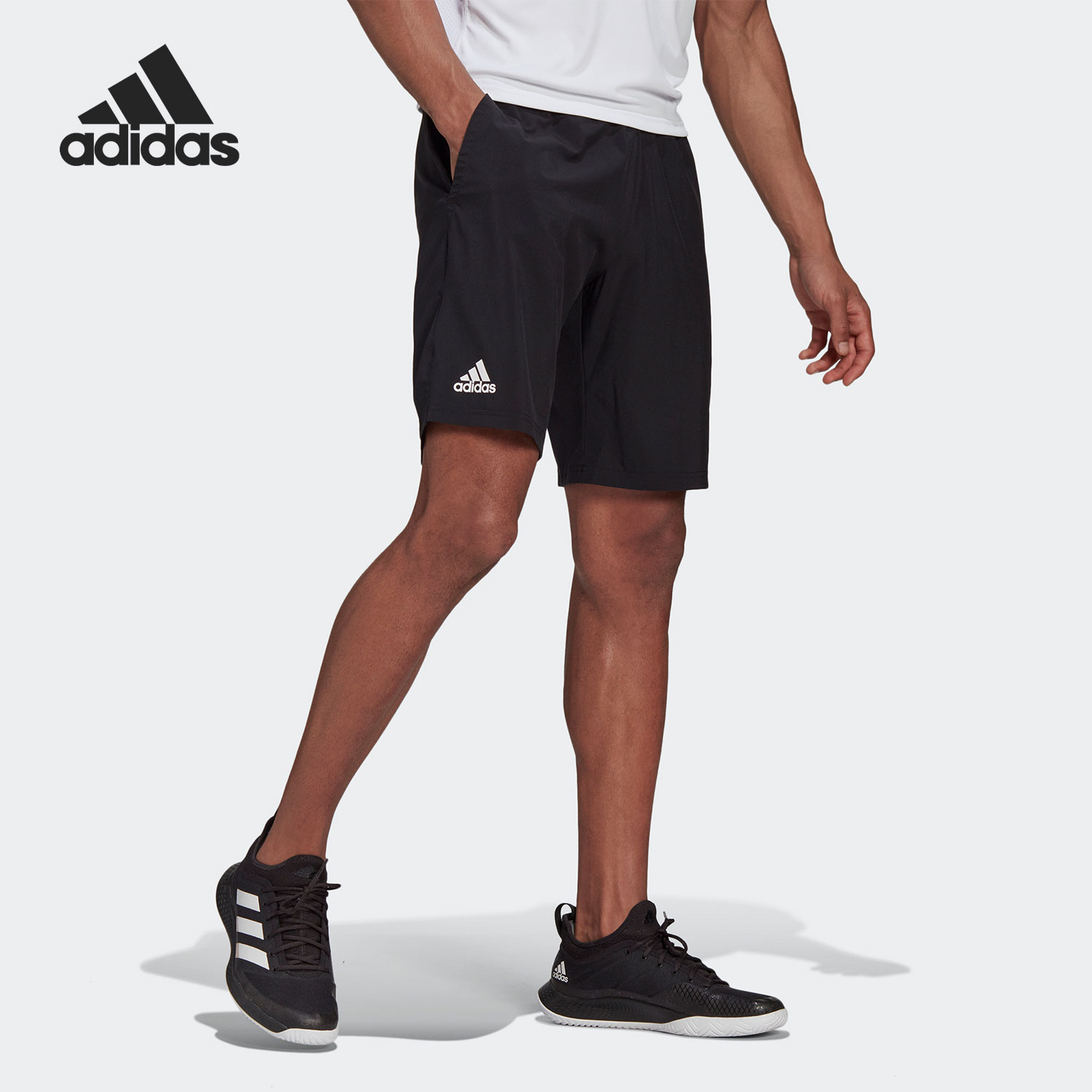 运动短裤男子网球Adidas