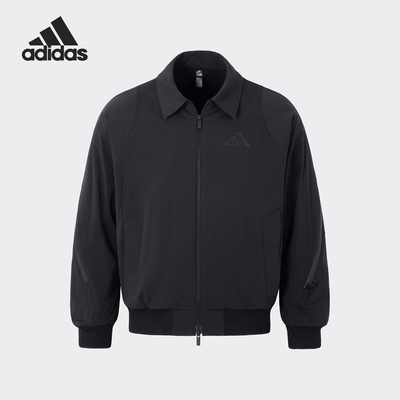 Adidas/阿迪达斯正品秋冬新款男士翻领拉链加绒外套JZ4192