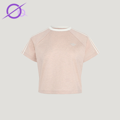 Adidas/阿迪达斯正品三叶草女士针织短款时尚修身日常T恤KY8480