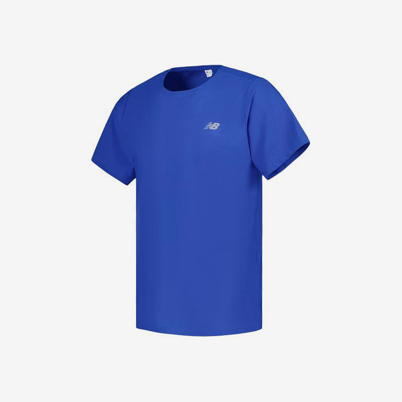 New Balance/NB正品夏季新款男子速干休闲透气短袖T恤MT41281-BUL图片