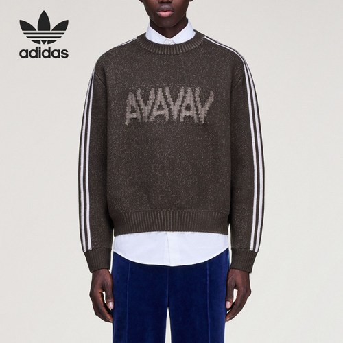 Adidas/阿迪达斯正品三叶草AVKNITSWEATER经典休闲针织衫JZ0620