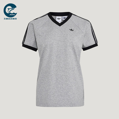 Adidas/阿迪达斯正品三叶草VNECKT-SHIRT新款女经典短袖T恤KU4771