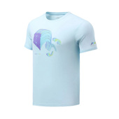 李宁短袖 圆领休闲宽松运动T恤ATSR481 新款 跑步系列 男子夏季