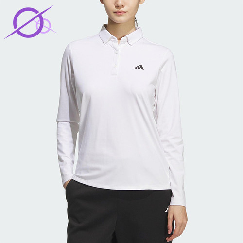Adidas/阿迪达斯正品2025女士经典高尔夫运动长袖POLO衫JM3011