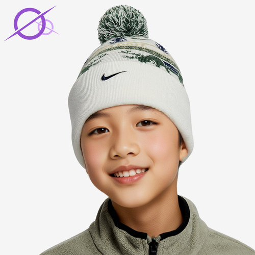Nike/耐克正品2025冬季款儿童图案印花经典运动针织帽HV7025-133