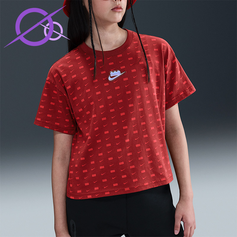 Nike/耐克正品夏季大童透气时尚潮流复古经典短袖T恤IB4463-689