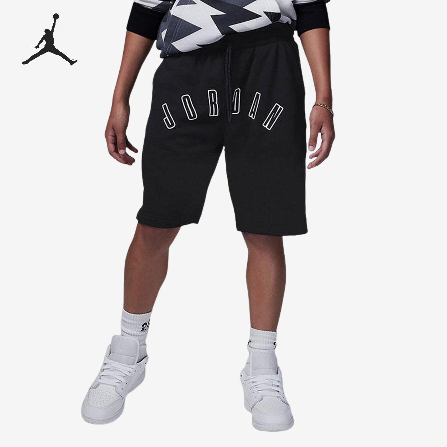 Nike/耐克正品JORDAN大童篮球字母印花透气运动短裤FV2808-010