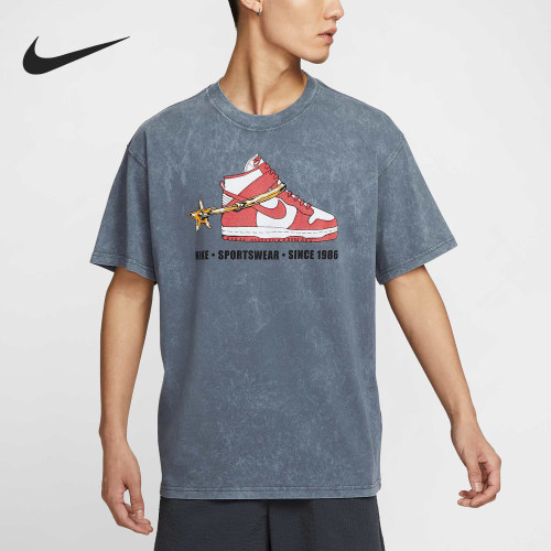 Nike/耐克正品2025秋季款男士印花运动休闲透气短袖HQ9274-060