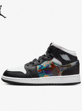 Nike/耐克正品Air Jordan 1 Mid 女子GS大童篮球鞋DR9495-001