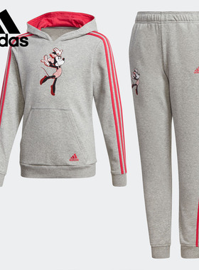 Adidas/阿迪达斯正品小童卡通图案卫衣长裤运动套装 GP9669