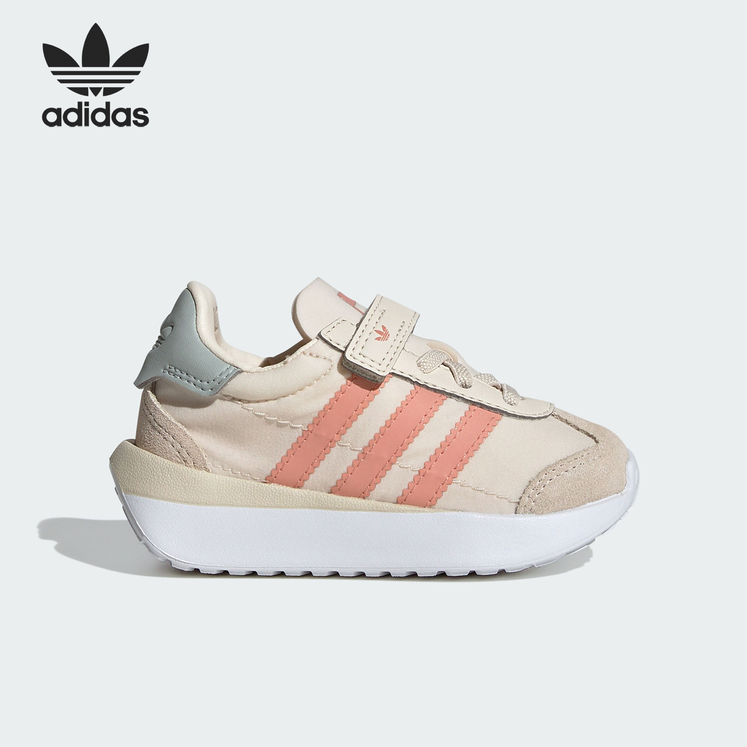 Adidas/阿迪达斯正品三叶草婴童休闲轻便魔术贴运动鞋IF6151