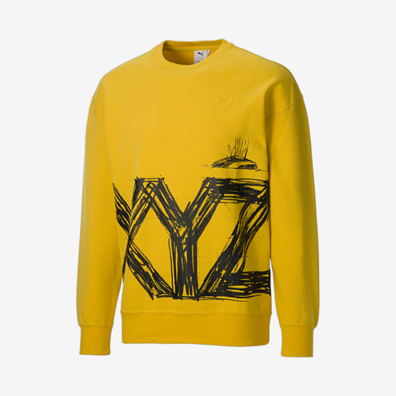 Puma/彪马正品时尚休闲运动男子圆领针织套头卫衣530358-79