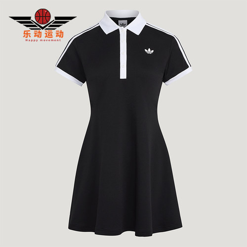 Adidas/阿迪达斯正品三叶草女士修身日常运动连衣裙LG4962