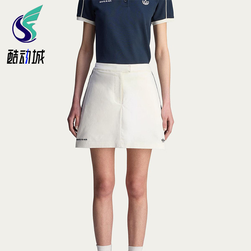 Adidas/阿迪达斯正品三叶草女士网球三条纹经典运动裙裤JL7194