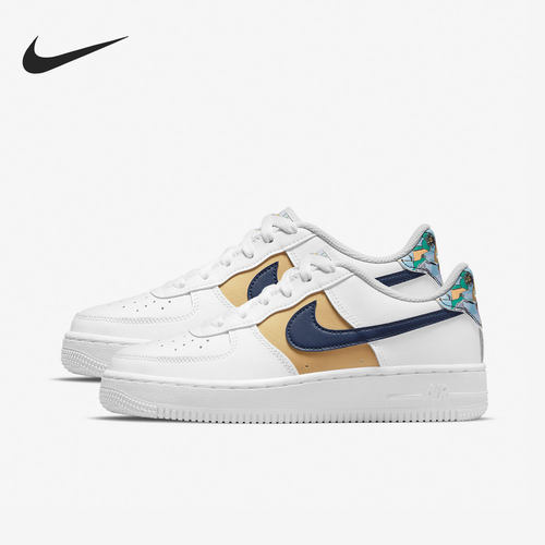 Nike耐克正品Air Force 1大童低帮运动休闲缓震板鞋DM3089-100