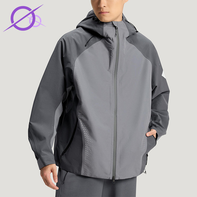 Adidas/阿迪达斯正品2025冬季款男士日常连帽拼接运动外套KH0504