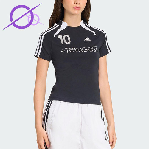 Adidas/阿迪达斯正品2025夏季款女士套头修身运动日常短袖KE9812