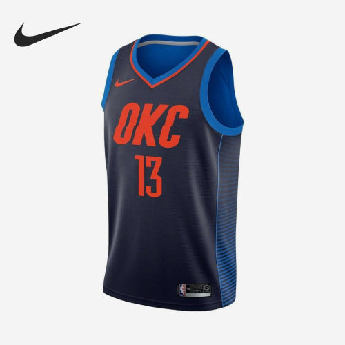 Nike耐克正品NBA SW球迷版雷霆队乔治13号男款透气篮球877216-422