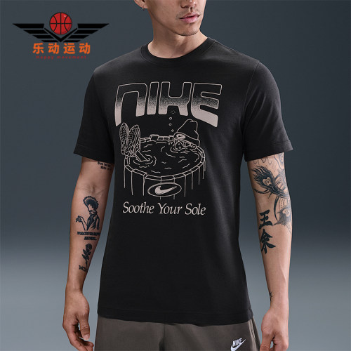 Nike/耐克正品Sportswear男士印花图案圆领休闲短袖HQ9265-045