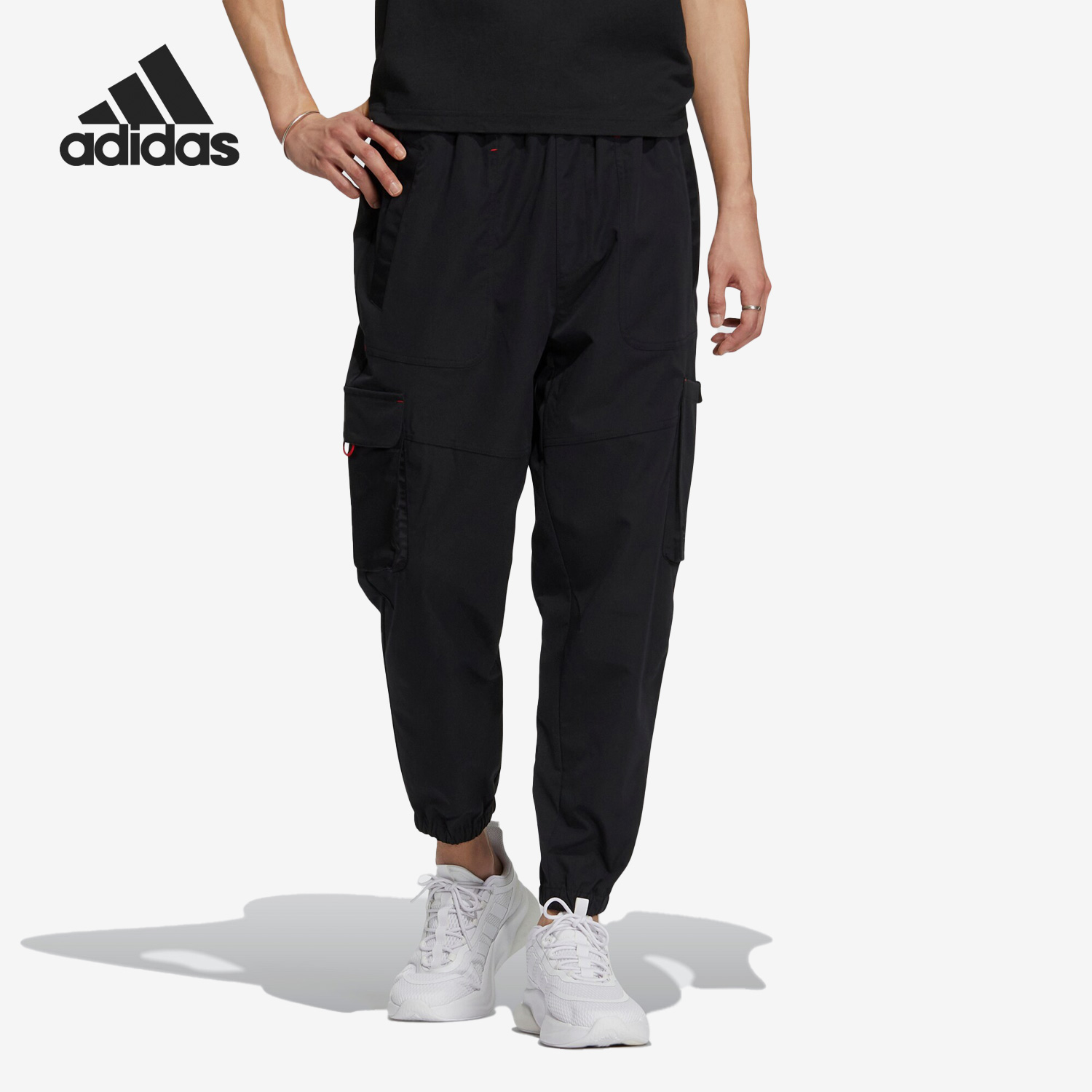 Adidas/阿迪达斯正品春季新款男子多口袋工装运动长裤HZ3029