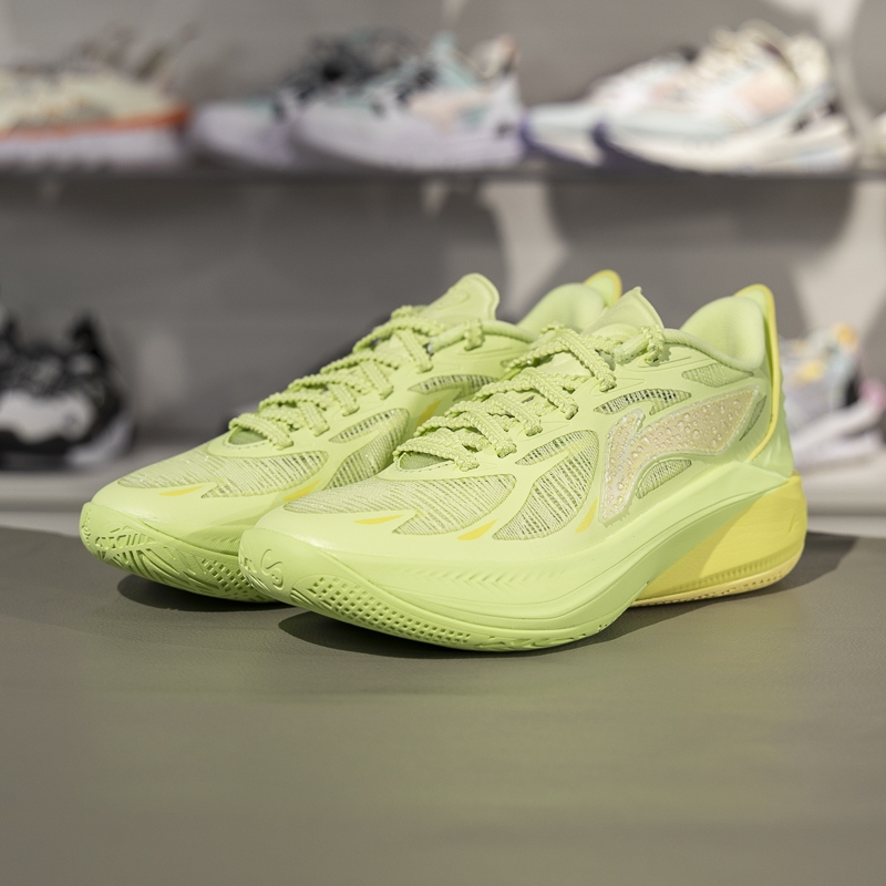 李宁正品音速12男大童减震耐磨低帮时尚系带运动篮球鞋YKBV118-5