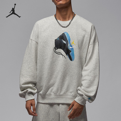 Nike/耐克正品JORDAN男士日常运动耐穿印花圆领卫衣IM6302-050