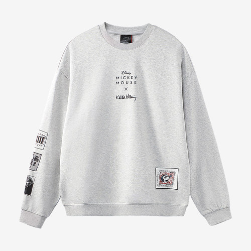 李宁官方正品Mickey x Keith Haring男宽松透气卫衣AWDR591-3