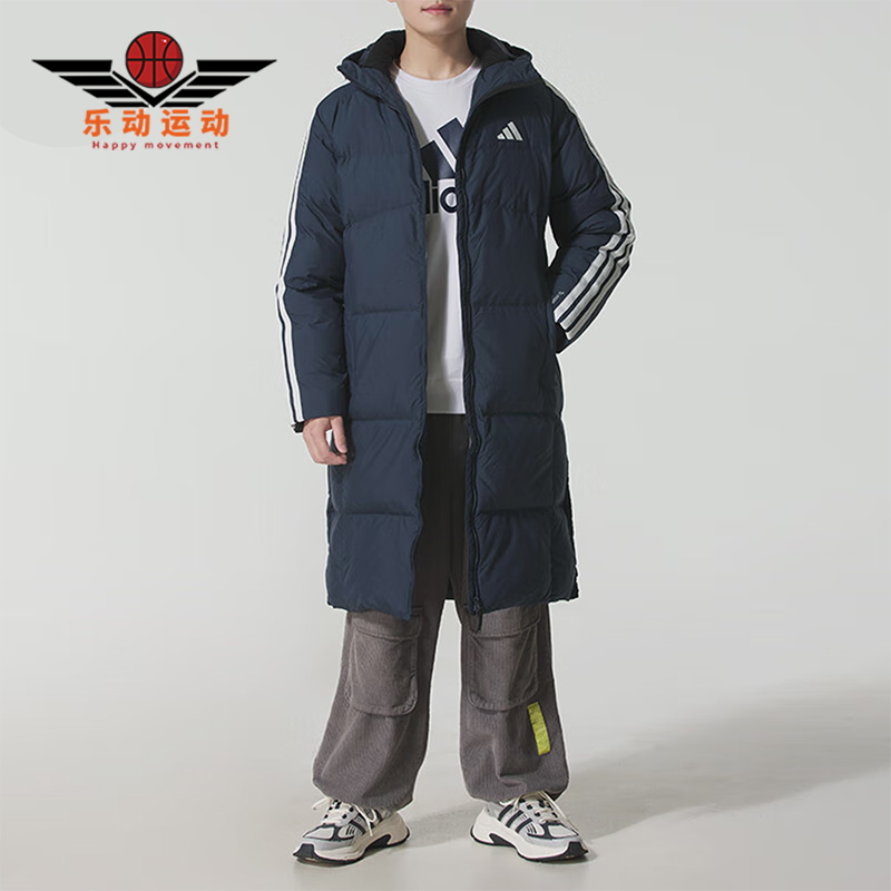 Adidas/阿迪达斯正品2025冬季款男士日常连帽保暖羽绒服KC2499