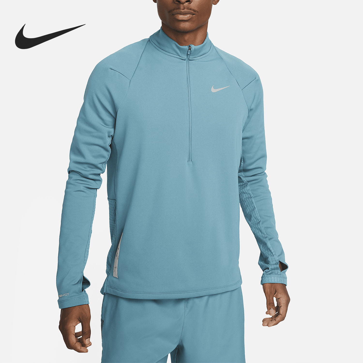 Nike/耐克正品2023新款男子运动训练半拉链长袖T恤DV9298-379