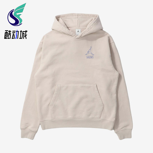 Nike/耐克正品JORDAN新款米白色柔软保暖经典连帽卫衣IB517-104