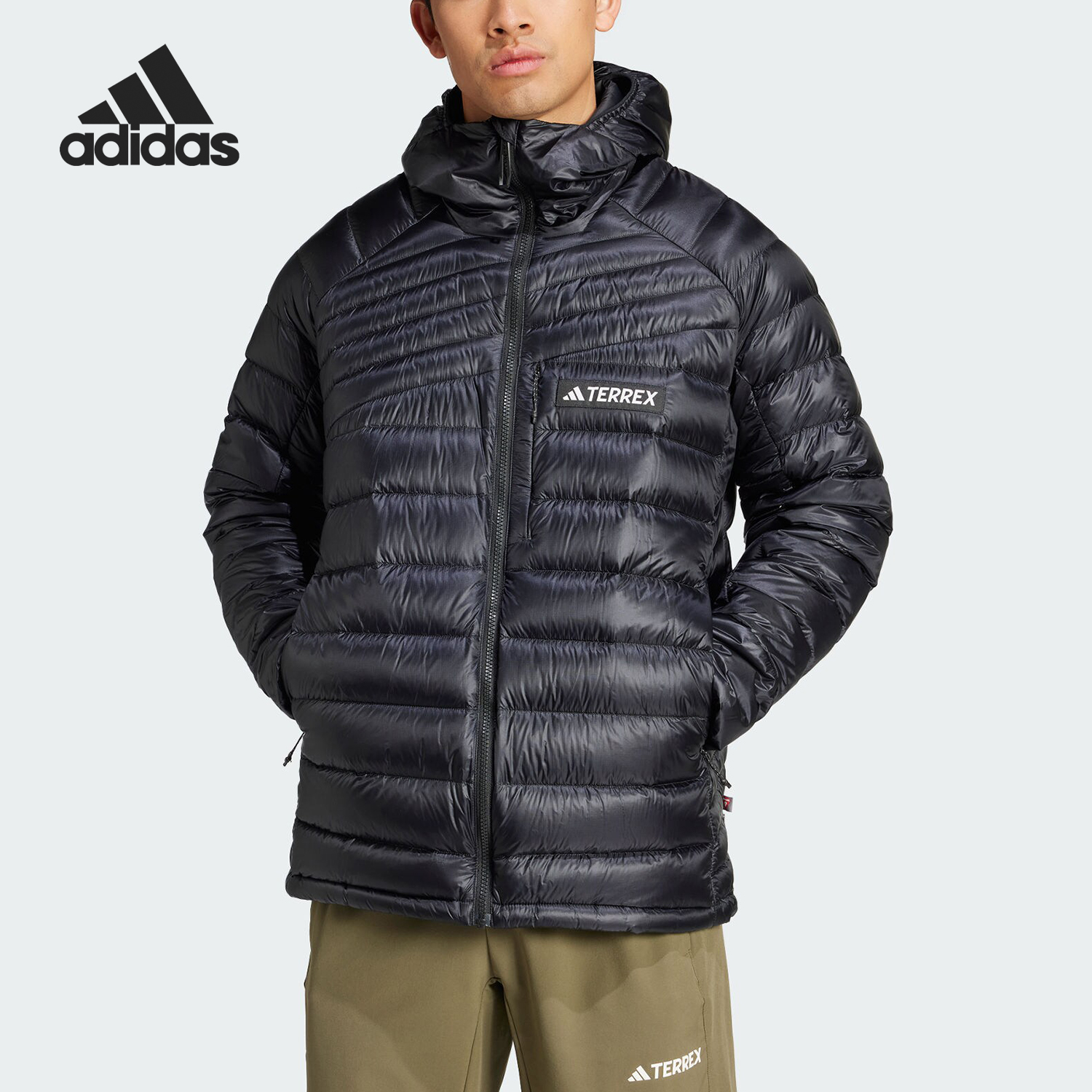 Adidas/阿迪达斯正品新款男士户外保暖运动连帽羽绒服IT3238