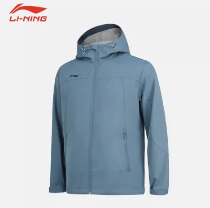 李宁正品新款男子运动休闲潮流连帽防风风衣冲锋衣外套 AFDSC15