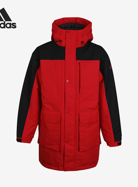 Adidas/阿迪达斯正品训练运动男女同款保暖连帽羽绒服GN9834