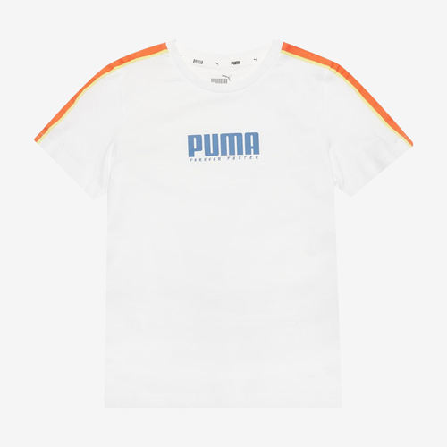 Puma彪马正品男童印花字母圆领透气套头休闲短袖T恤845914-02