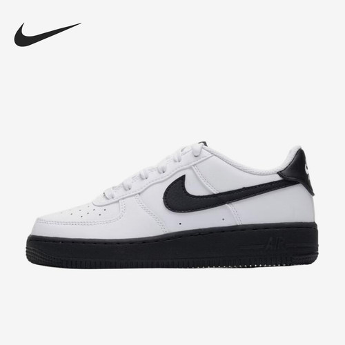 Nike/耐克正品AirForce1新款儿童白黑色校园板鞋CT3839-121