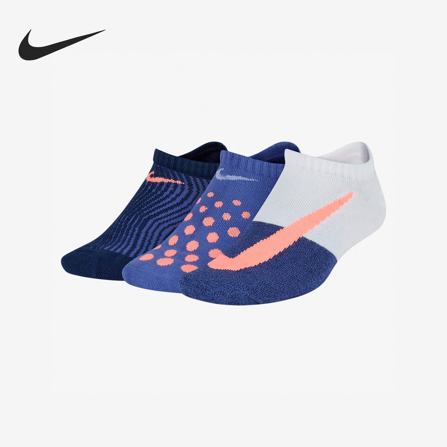 Nike/耐克正品儿童针织休闲透气舒适短袜三双装SX7071-949