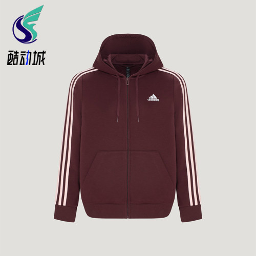 Adidas阿迪达斯正品FT FZ HD女三条纹连帽拉链开襟卫衣LG3276