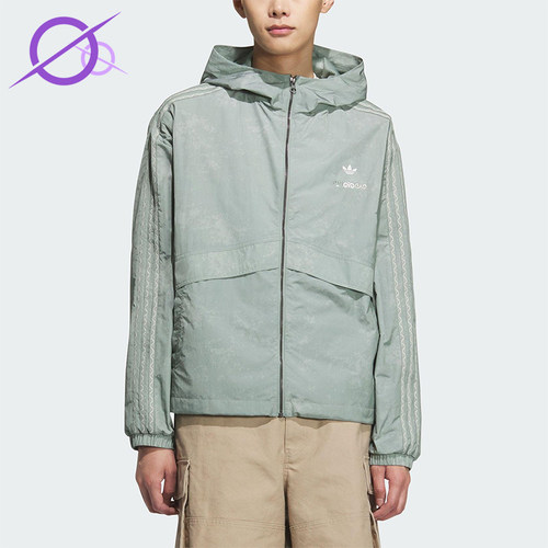 Adidas/阿迪达斯正品三叶草男女休闲连帽耐穿经典日常外套KC1434