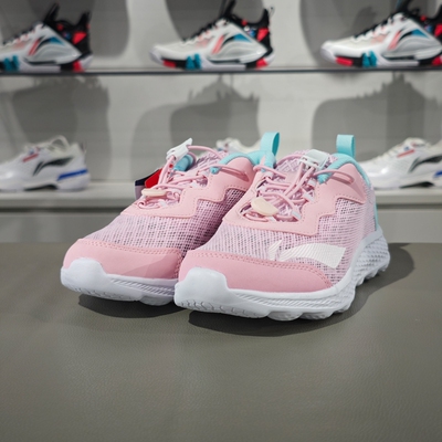 李宁正品春季女大童缓震低帮轻盈透气运动跑步鞋YKFR024-72