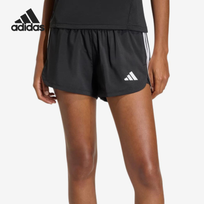 Adidas/阿迪达斯正品Pacer新款女黑色轻盈速干经典纯色短裤KD9742