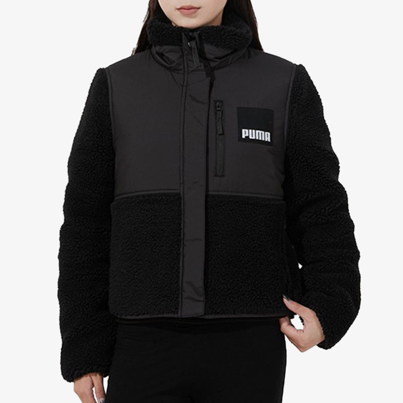 Puma/彪马正品当季新款女子立领羊羔绒保暖外套846362-01