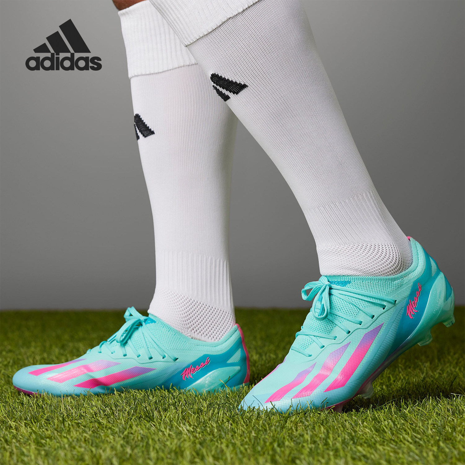 Adidas/阿迪达斯正品FG 男士硬天然草坪足球系带运动鞋ID0069