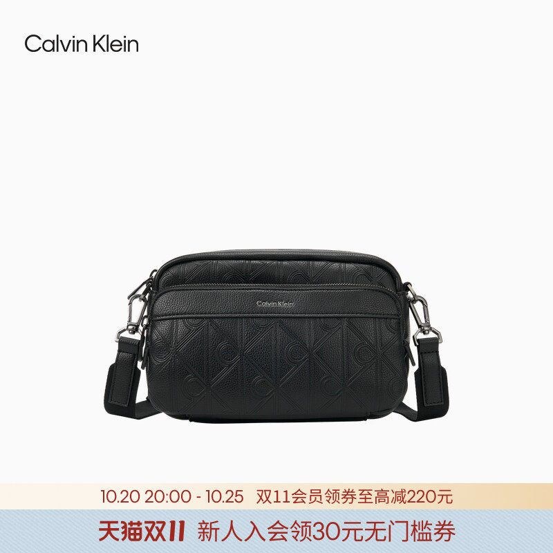 【经典老花】CK Jeans26早秋新款男士休闲字母单肩斜挎相机