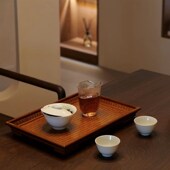 吕氏竹匠竹编大漆茶盘茶具收纳盘干泡茶托盘竹制托盘便携功夫茶台