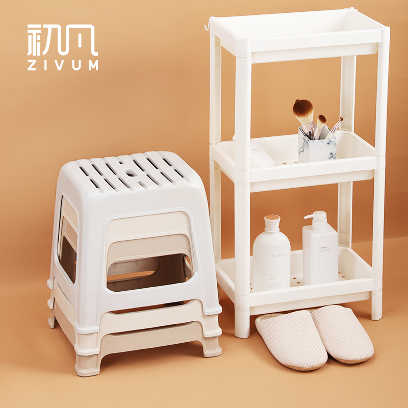 初凡加厚熟塑料凳子环保PP客厅儿童高凳矮凳镂空家用凳脚踏小板凳