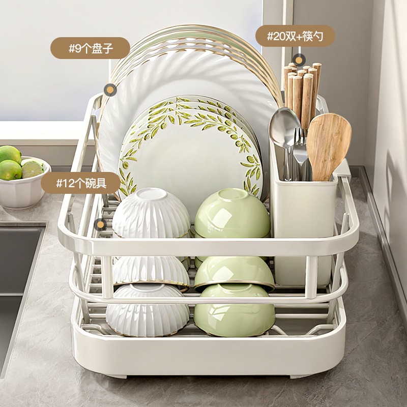 厨房碗架沥水架多功能p碗盘碟子置物台面餐具放碗筷碗柜家用收纳
