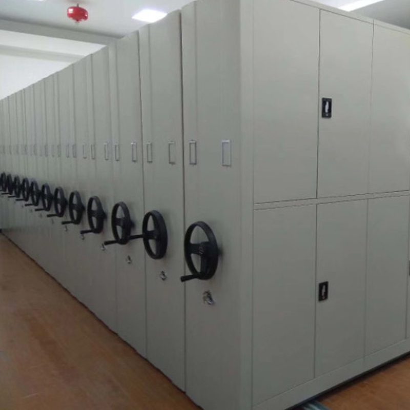 手摇式智能移动档案n密集架档案室钢制电动带地轨道凭证资料文件