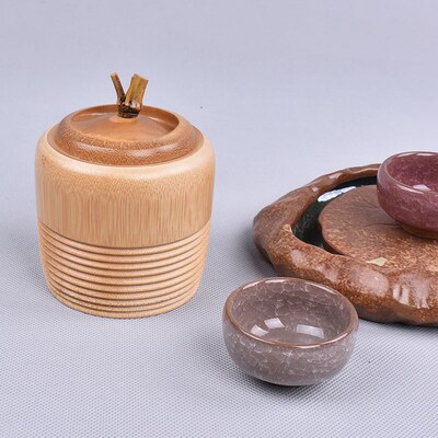 竹制密封茶叶罐子便携式竹筒小号储茶F叶盒醒茶叶桶密封存茶叶罐