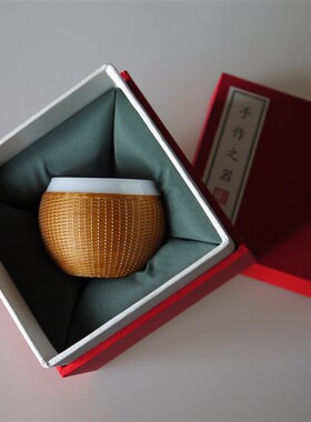 瓷胎竹编茶杯玉瓷琉璃杯竹丝扣瓷品茗杯个L人杯四川省非遗特色茶