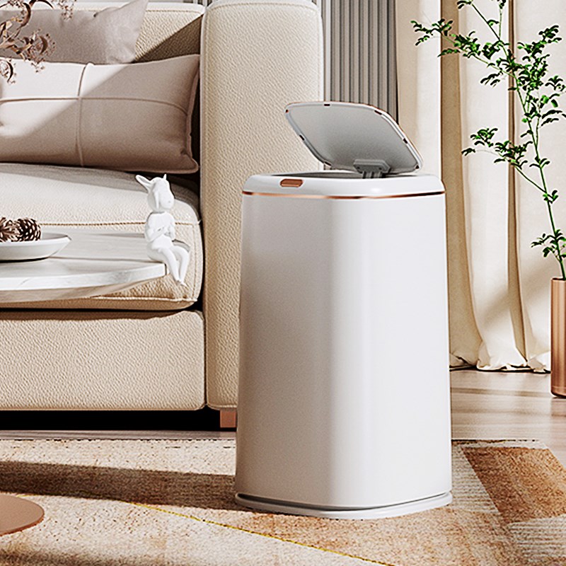 大容量轻奢智能感应垃圾桶家用厨房客厅带内桶防水免Y接触商场大